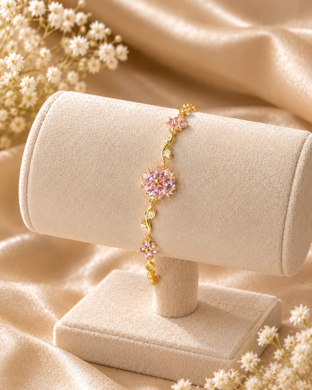Evaraa Blush Blossom Bracelet