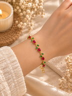 Evaraa Ruby Vine Bracelet